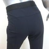 Veronica Beard Grosgrain-Trimmed Scuba Leggings Navy Size 8