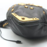 Prada Astrology Medium Crossbody Drawstring Bucket Bag Black Leather