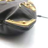 Prada Astrology Medium Crossbody Drawstring Bucket Bag Black Leather