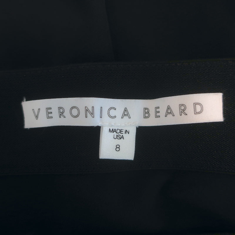 Veronica Beard Grosgrain-Trimmed Scuba Leggings Navy Size 8