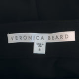 Veronica Beard Grosgrain-Trimmed Scuba Leggings Navy Size 8