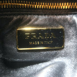 Prada Astrology Medium Crossbody Drawstring Bucket Bag Black Leather