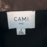 Cami NYC Maureen Lace-Inset Satin Midi Dress Black Size 4