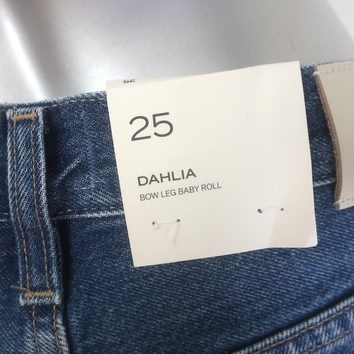 Citizens of Humanity Dahlia Bow Leg Jeans Baby Roll Blue Denim Size 25 NEW