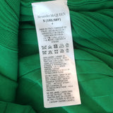 Alexander McQueen Sleeveless Ruffled Knit Maxi Dress Green Cotton Size Small