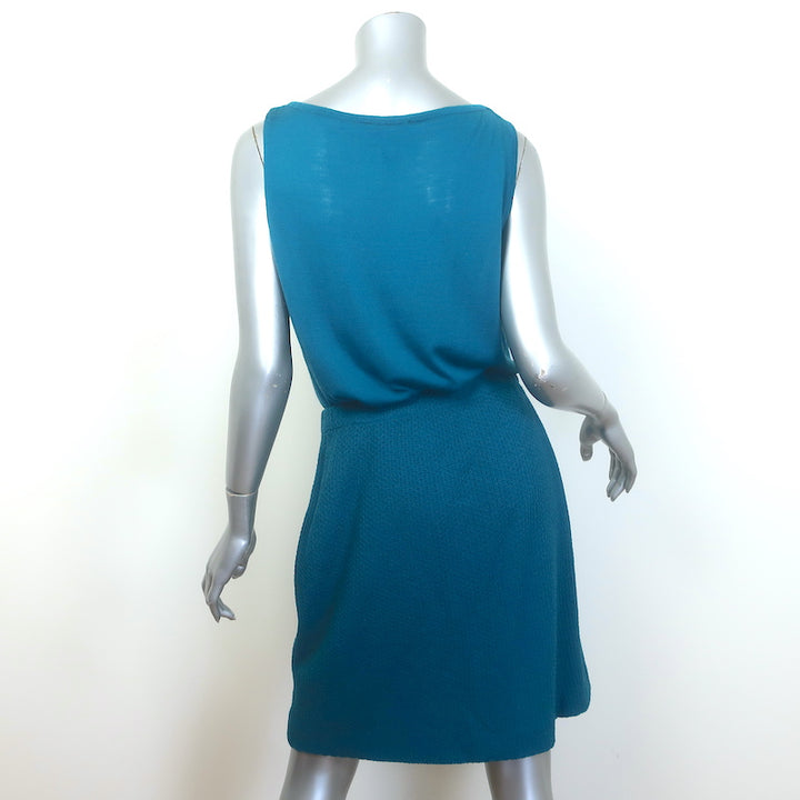 St. John Boutiques Textured Knit Three-Piece Skirt Suit Teal Size 12