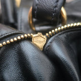 Prada Astrology Medium Crossbody Drawstring Bucket Bag Black Leather
