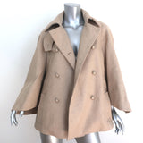 Philosophy di Alberta Ferretti Double Breasted Cape Jacket Beige Size US 6