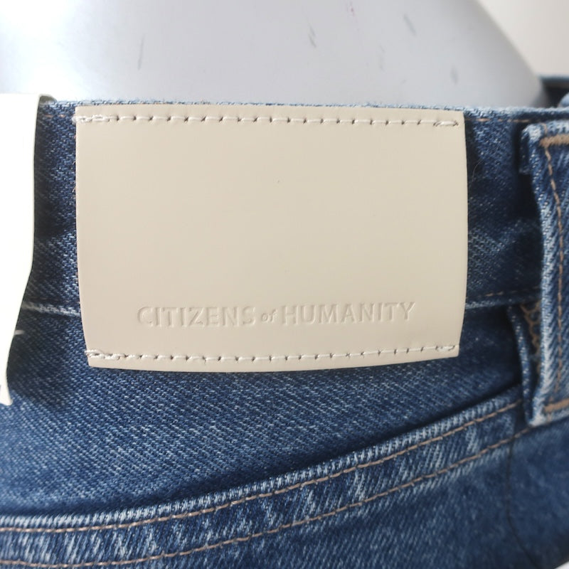 Citizens of Humanity Dahlia Bow Leg Jeans Baby Roll Blue Denim Size 25 NEW