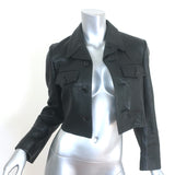 Comme des Garcons Cropped Leather Jacket Black Size Small