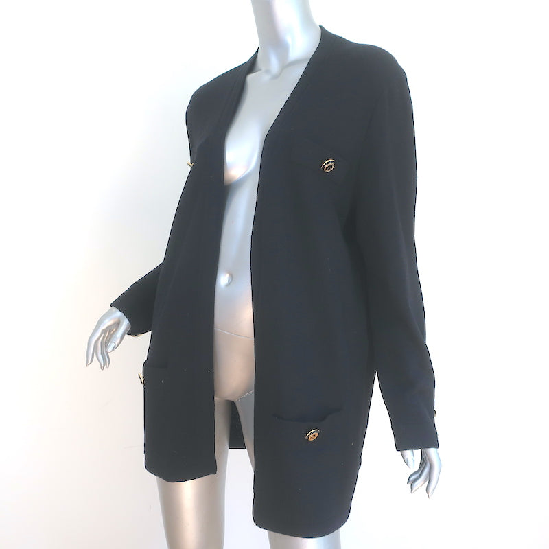 St. John Classics Santana Knit Open-Front Jacket Black Size Large