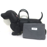 Thom Browne Hector Dog Bag Black Grained Leather