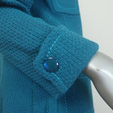 St. John Boutiques Textured Knit Three-Piece Skirt Suit Teal Size 12