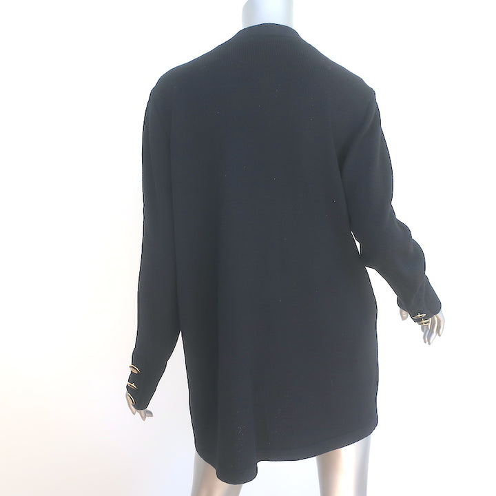 St. John Classics Santana Knit Open-Front Jacket Black Size Large