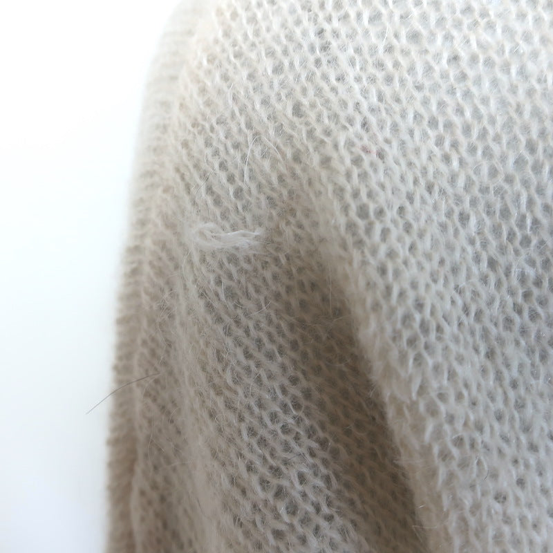 Isabel Marant Etoile Russel Striped Sweater Beige/Red Mohair-Blend Size 34