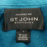St. John Boutiques Textured Knit Three-Piece Skirt Suit Teal Size 12