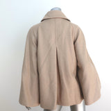 Philosophy di Alberta Ferretti Double Breasted Cape Jacket Beige Size US 6