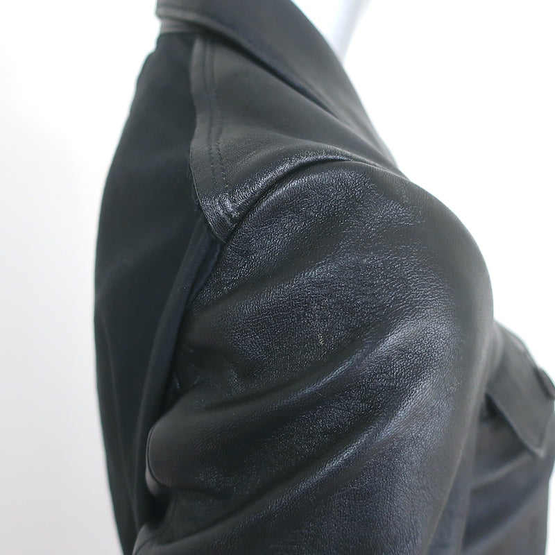 Comme des Garcons Cropped Leather Jacket Black Size Small