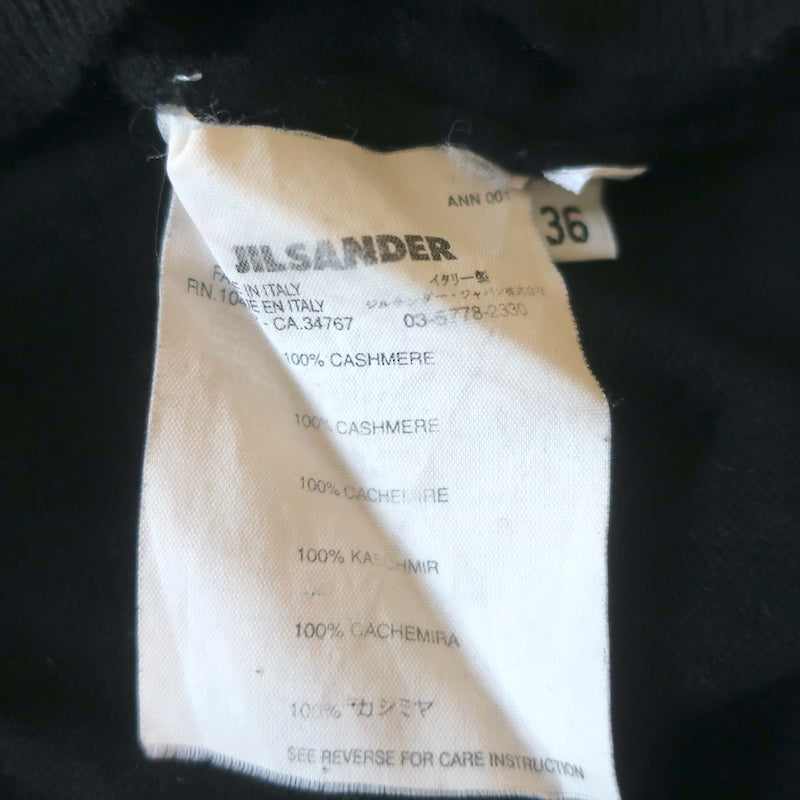 Jil Sander Cashmere Turtleneck Sweater Black Size 36