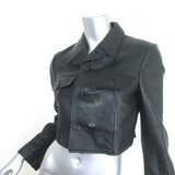 Comme des Garcons Cropped Leather Jacket Black Size Small