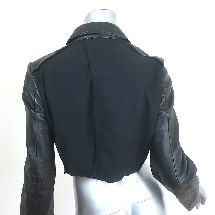 Comme des Garcons Cropped Leather Jacket Black Size Small