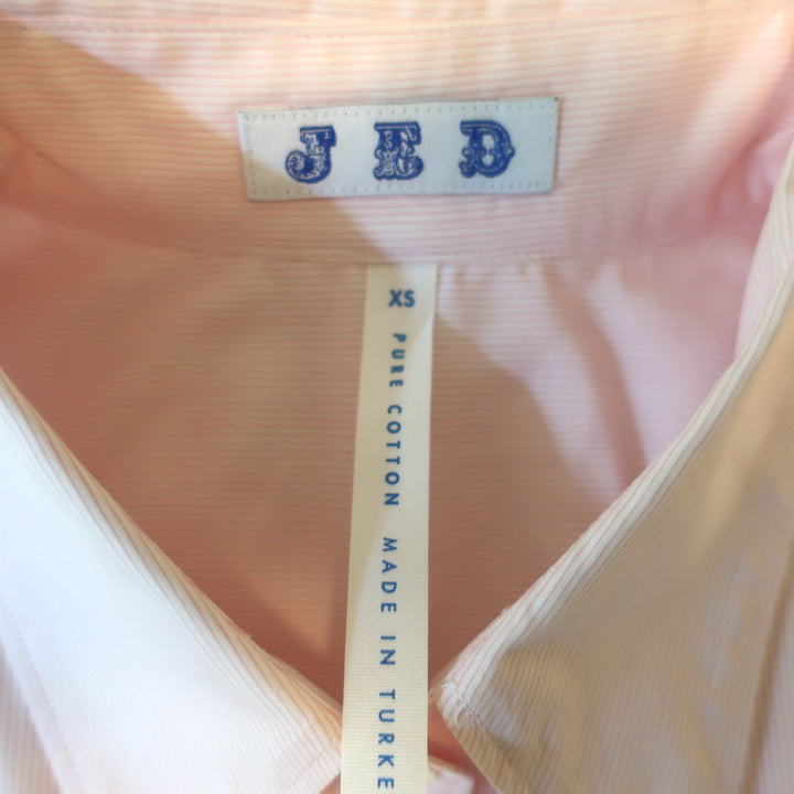 JED Button Down Shirt Pink Pinstripe Cotton Size Extra Small Long Sleeve Top