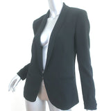 Rag & Bone Sliver Tuxedo Jacket Blazer Black Crepe Size 6