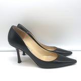 Jimmy Choo Pumps Black Leather Size 37 Pointed Toe Heels