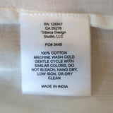 Nili Lotan Leanne Ruffled Lace-Trim Top Cream Size Small Sleeveless Blouse