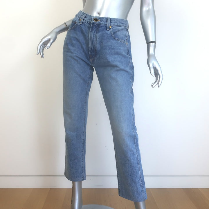 KHAITE Kyle Straight Leg Jeans Medium Blue Denim Size 26