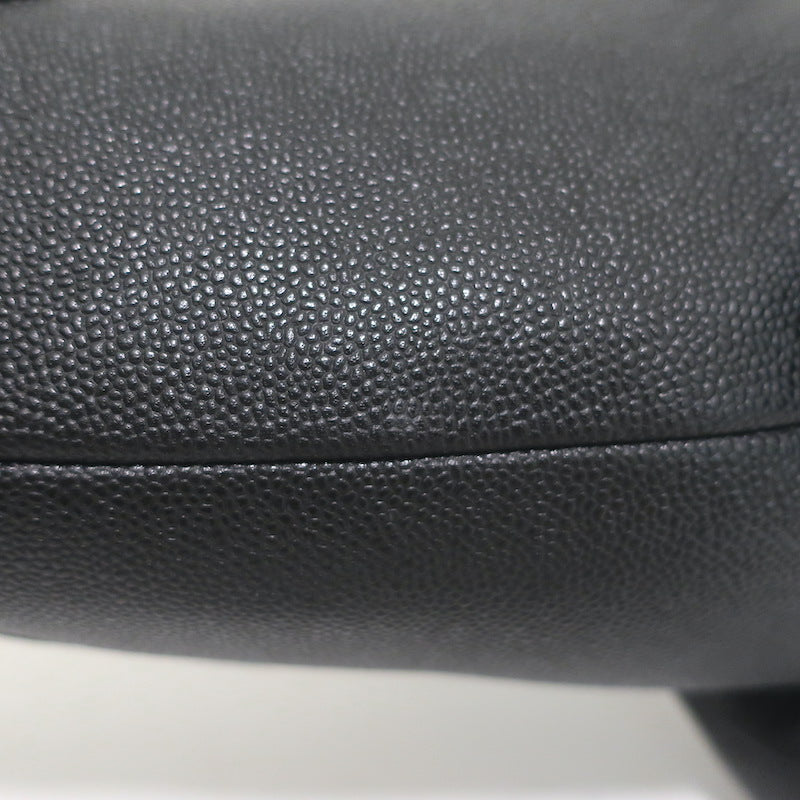 Thom Browne Hector Dog Bag Black Grained Leather