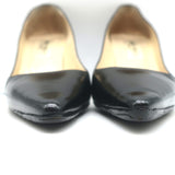 Jimmy Choo Pumps Black Leather Size 37 Pointed Toe Heels