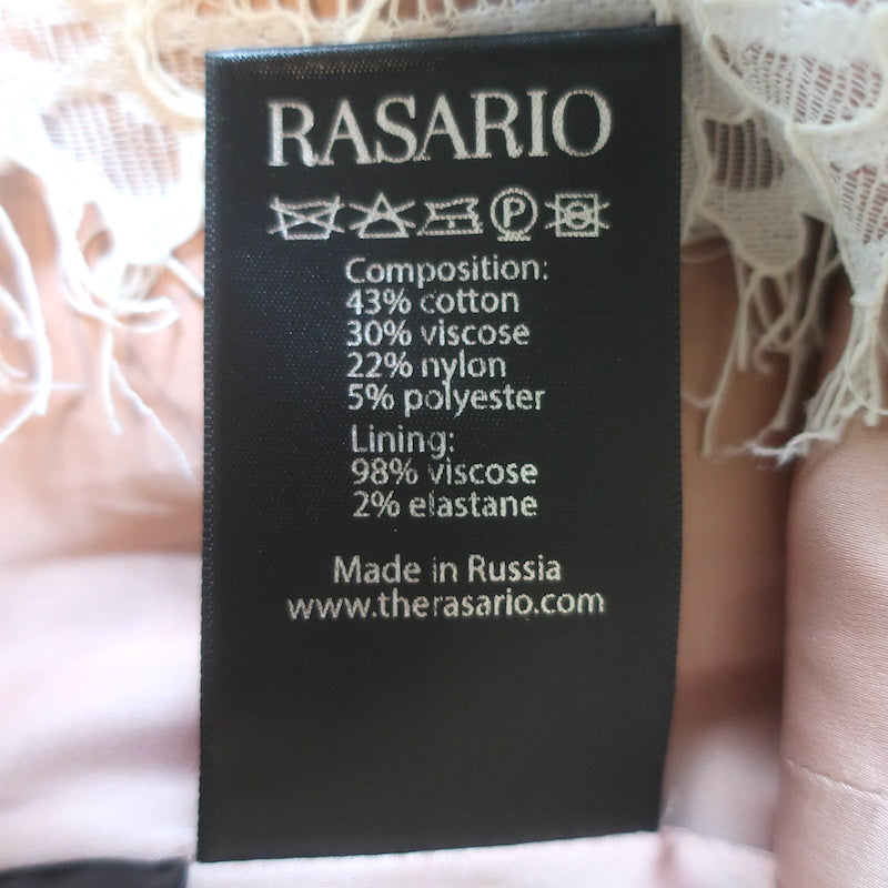 RASARIO Bow-Embellished Lace Corset Mini Dress Black/White Size 36 NEW