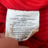 Mara Hoffman Imogen Off the Shoulder Midi Dress Red Ribbed Knit Size Medium