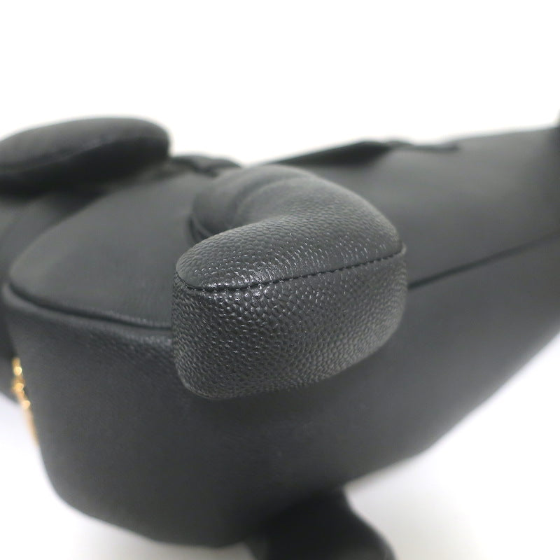 Thom Browne Hector Dog Bag Black Grained Leather