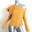 Hellessy Phacelia Asymmetric Off the Shoulder Top Marigold Linen-Silk Size 6