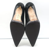 Jimmy Choo Pumps Black Leather Size 37 Pointed Toe Heels