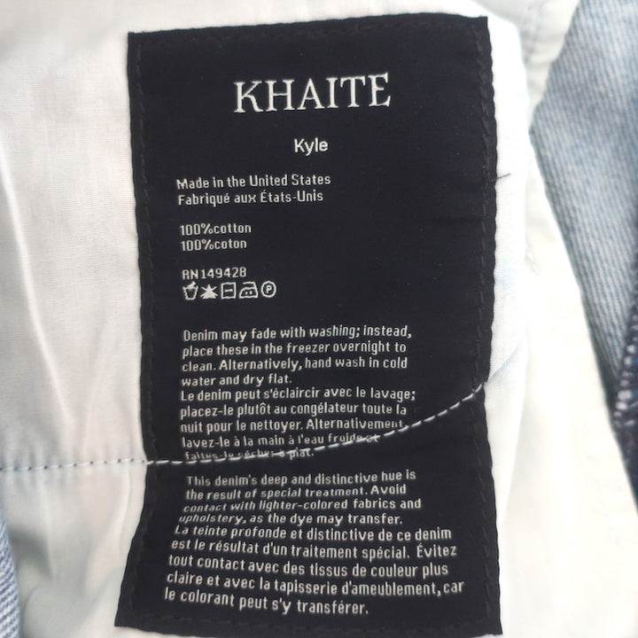 KHAITE Kyle Straight Leg Jeans Medium Blue Denim Size 26