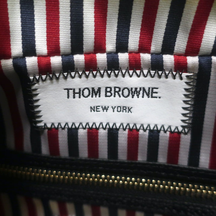 Thom Browne Hector Dog Bag Black Grained Leather