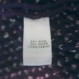 St. John Fringed Tweed Jacket Purple Wool-Blend Size Large