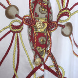 Francoise Paris Zaoua Upcycled Scarf Blouse Printed Silk Twill Size 34