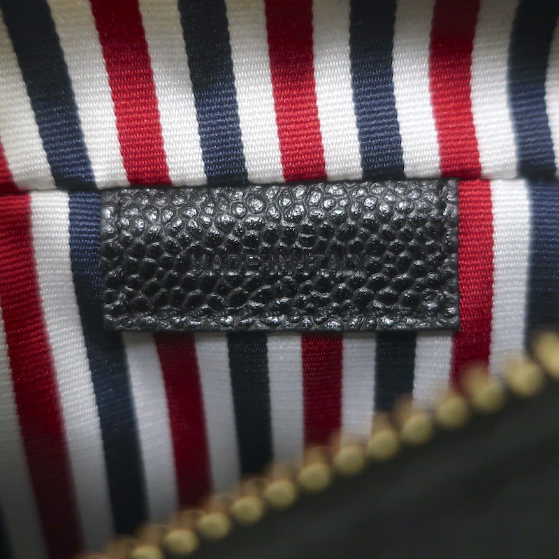 Thom Browne Hector Dog Bag Black Grained Leather