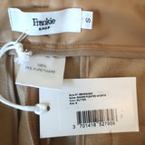 The Frankie Shop Manon Pleated Vegan Leather Shorts Beige Size Small NEW