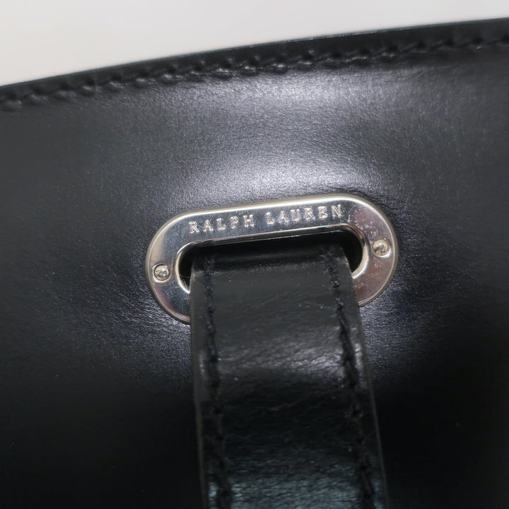 Ralph Lauren Ricky 50 Weekender Bag Black Raffia &amp; Leather