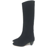 Isabel Marant Etoile Robby Knee High Boots Black Suede Size 38