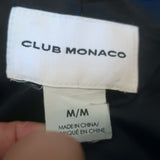 Club Monaco Trench Coat Navy Stretch Cotton Size Medium Belted Jacket