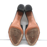 Alaia Vienne Laser Cut Leather Mules Black Size 41 Open Toe Heels