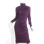 Giambattista Valli Asymmetric Draped Turtleneck Dress Purple Jersey Size 44