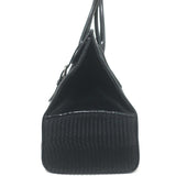 Ralph Lauren Ricky 50 Weekender Bag Black Raffia & Leather