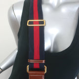 Gucci Sylvie Padlock GG Supreme Medium Crossbody Bag Brown & Black Leather